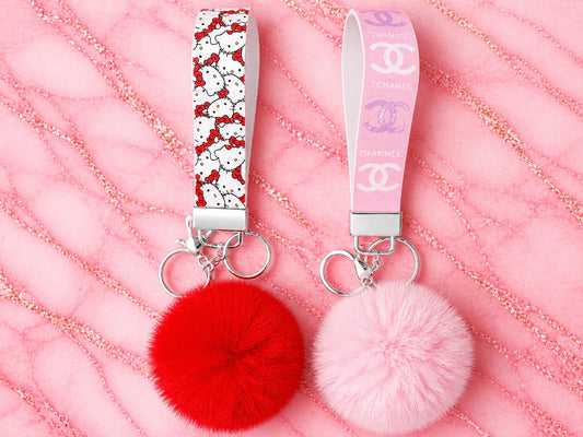 Pretty savage wristlet & Pom Pom Keychain