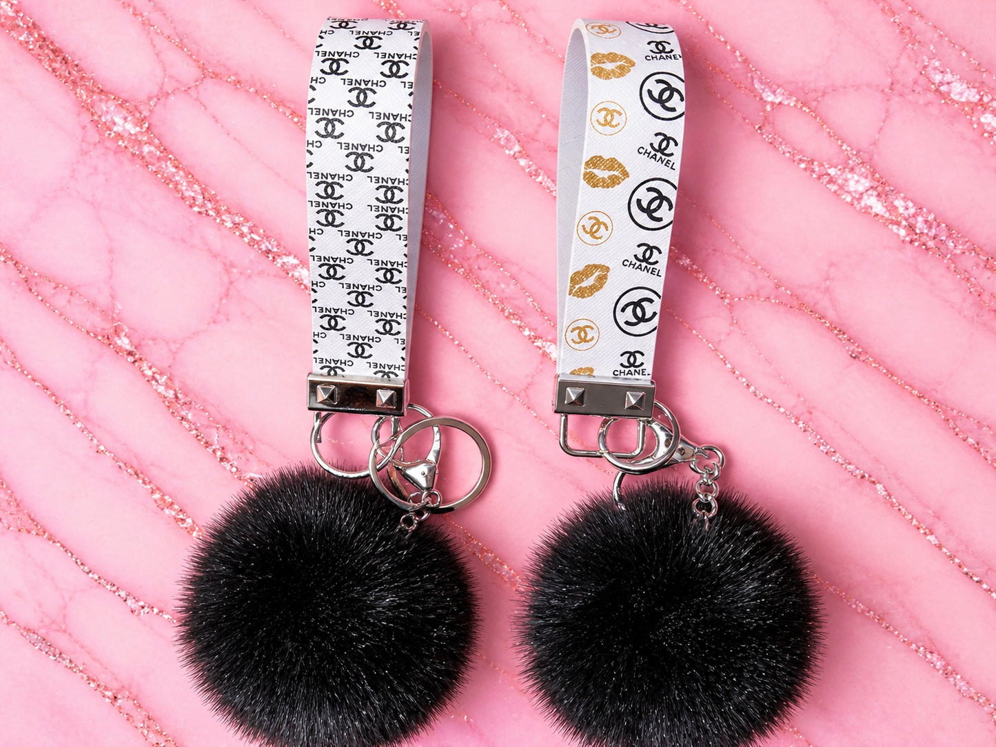 Pretty Savage Wristlet & Pom pom Keychain