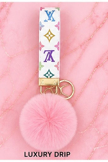 Pretty Savage wristlet with Pom Pom Keychain