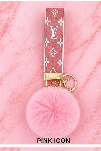 Pretty Savage wristlet with Pom Pom Keychain