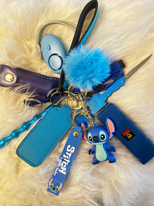 Blue Stitch Keychain